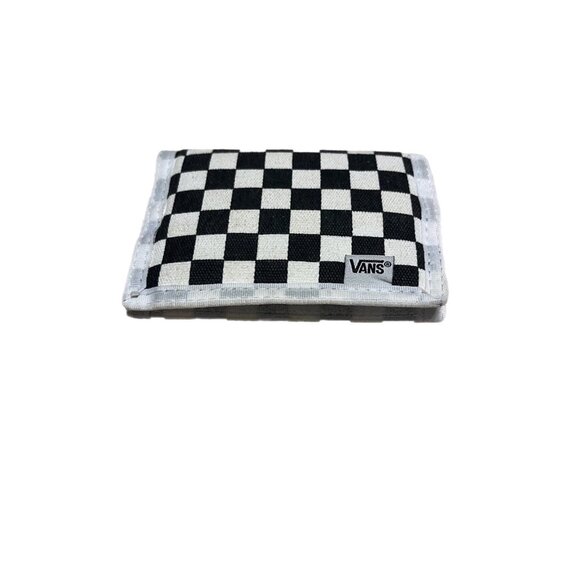Vans Off The Wall Men's The Slipped Trifold Checkerboard Wallet - Black/White - Picture 1 of 5